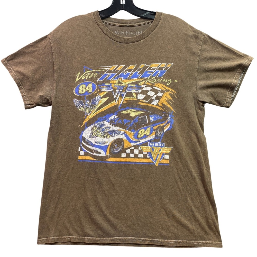 Van Halen Racing Shirt Mens Medium Car Motorsports Spell Out Grunge Streetwear